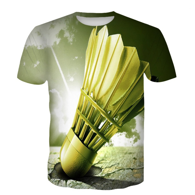 Badminton Aesthetic - Badminton T-Shirts Shuttlecock 3D Print Streetwear